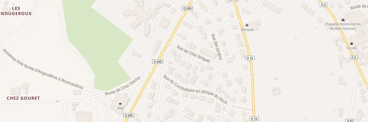 Plan du 5 Rue de Chez Briquet à Montbron