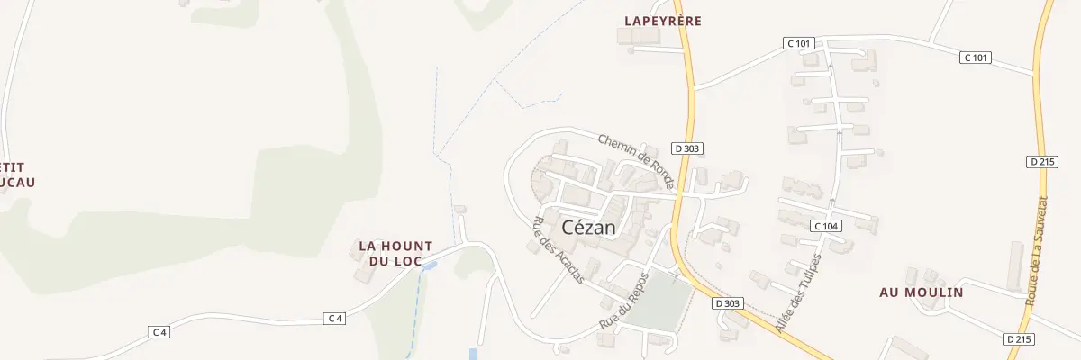 Plan du 10 Rue Sainte-Eulalie à Cézan