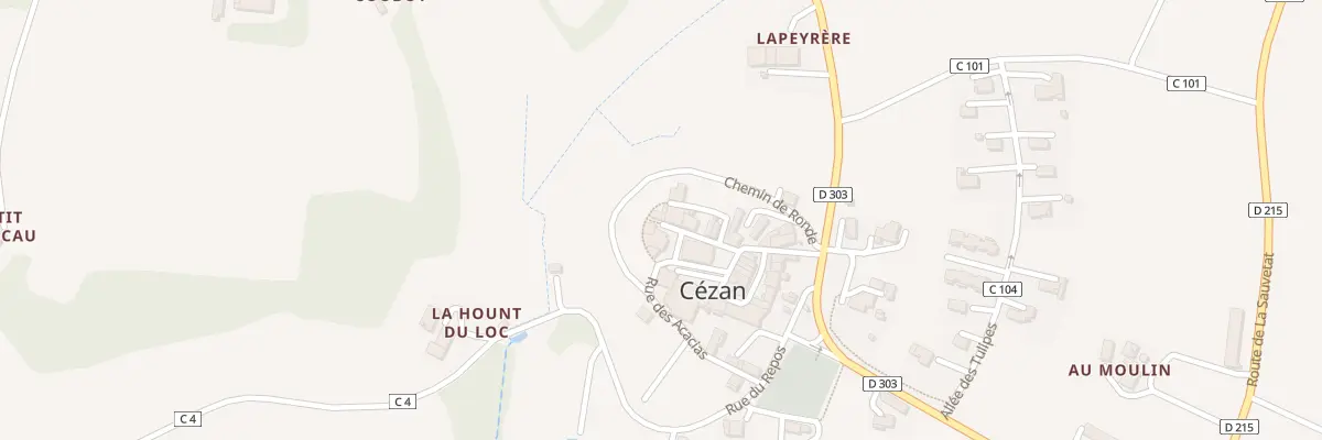Plan du 11 Rue Sainte-Eulalie à Cézan