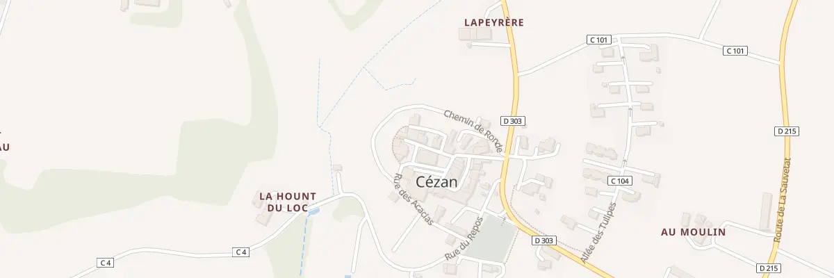 Plan du 5024 Au Village à Cézan