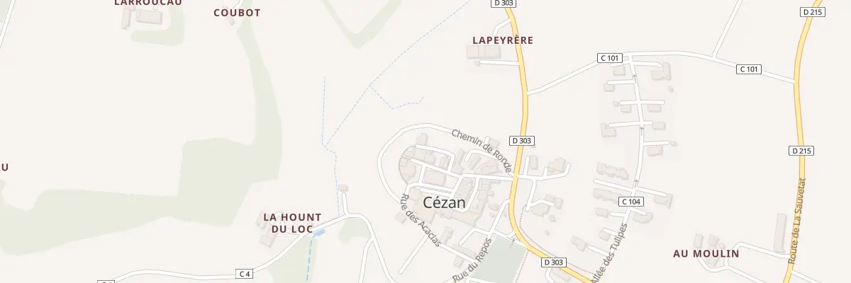 Plan du 36 Rue du Jardin à Cézan