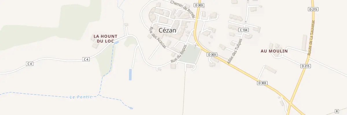 Plan du 5037 Au Village à Cézan