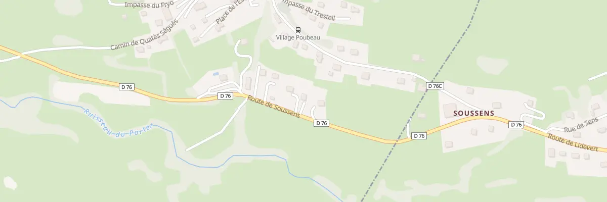 Plan du 48 Soussens à Poubeau