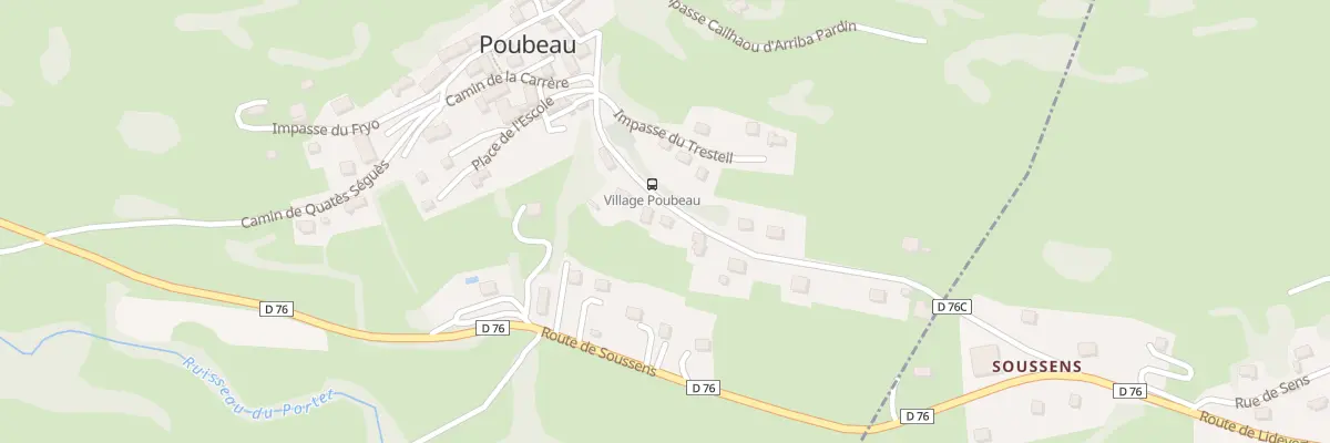 Plan du 42 Soussens à Poubeau