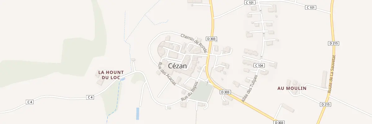 Plan du 5011 Au Village à Cézan