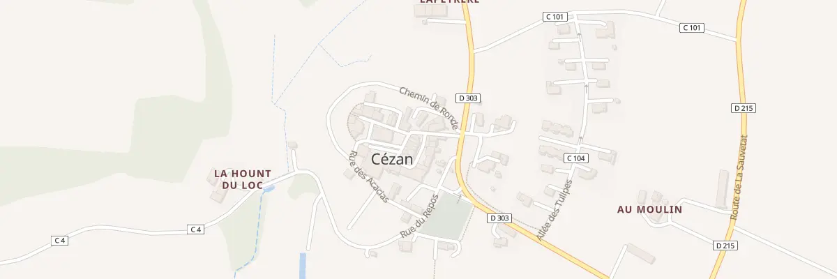 Plan du 23 Rue de la Porte à Cézan