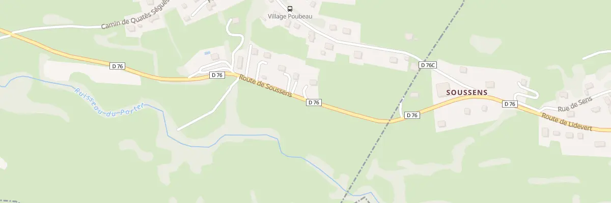 Plan du 1 Soussens à Poubeau