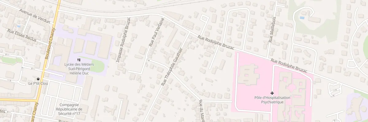 Plan du 23 Rue Theophile Gauthier à Bergerac