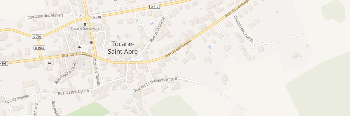 Plan du 8 Rue de Saint-Apre à Tocane-Saint-Apre