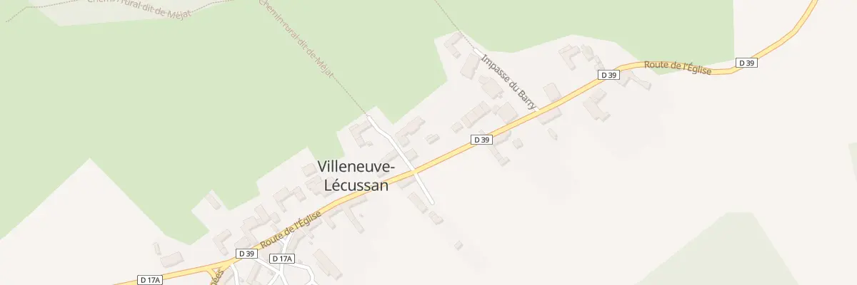Plan du 281 Rte de l’Eglise à Villeneuve-Lécussan