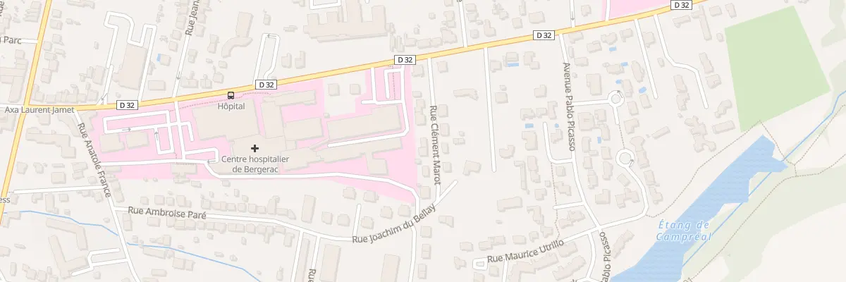 Plan du 8 Rue Clément Marot à Bergerac