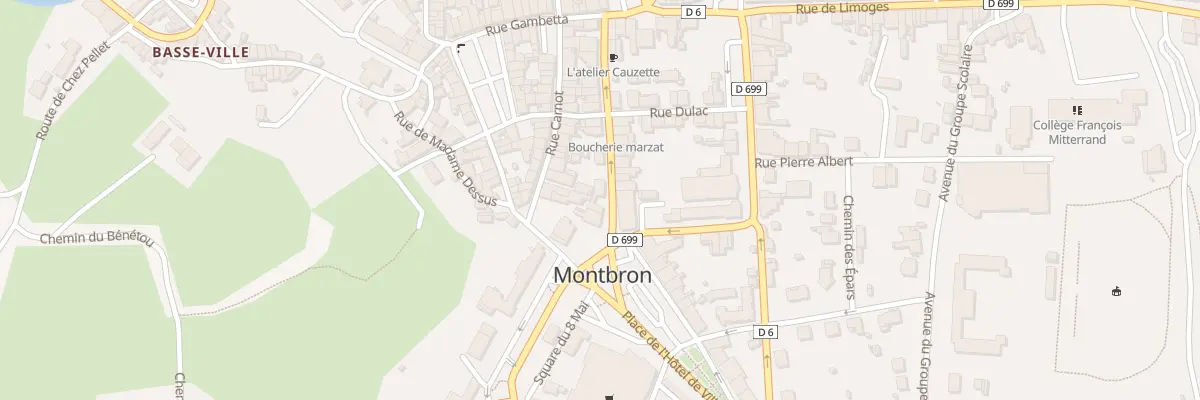 Plan du 25 Rue D’angoulême à Montbron