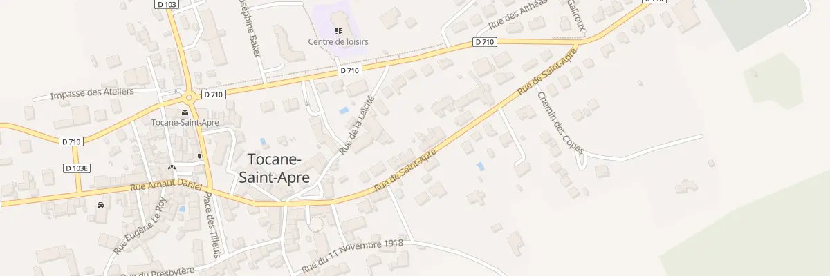 Plan du 13 Rue de Saint-Apre à Tocane-Saint-Apre