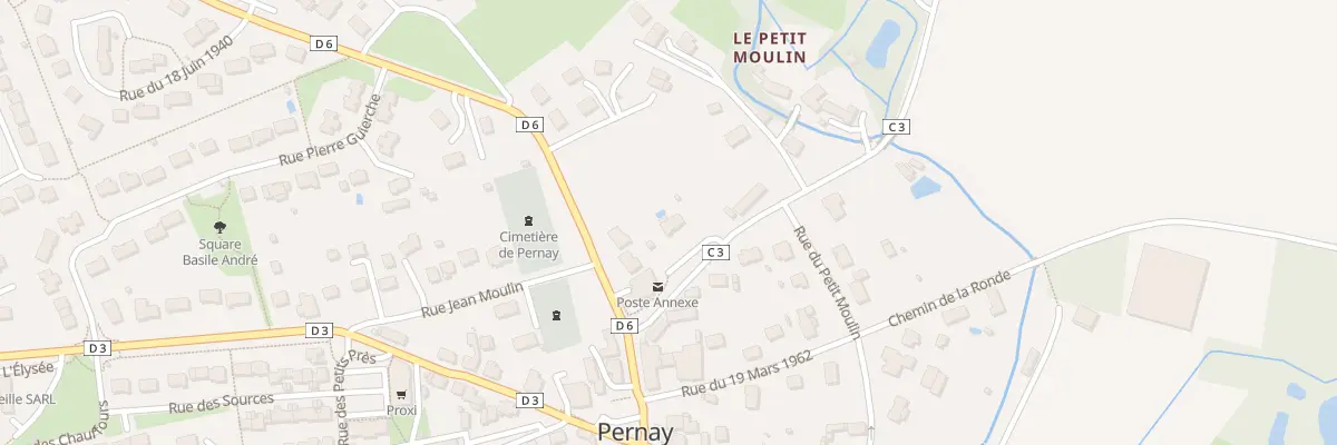 Plan du 3 Rue Cesar Leboucher à Pernay