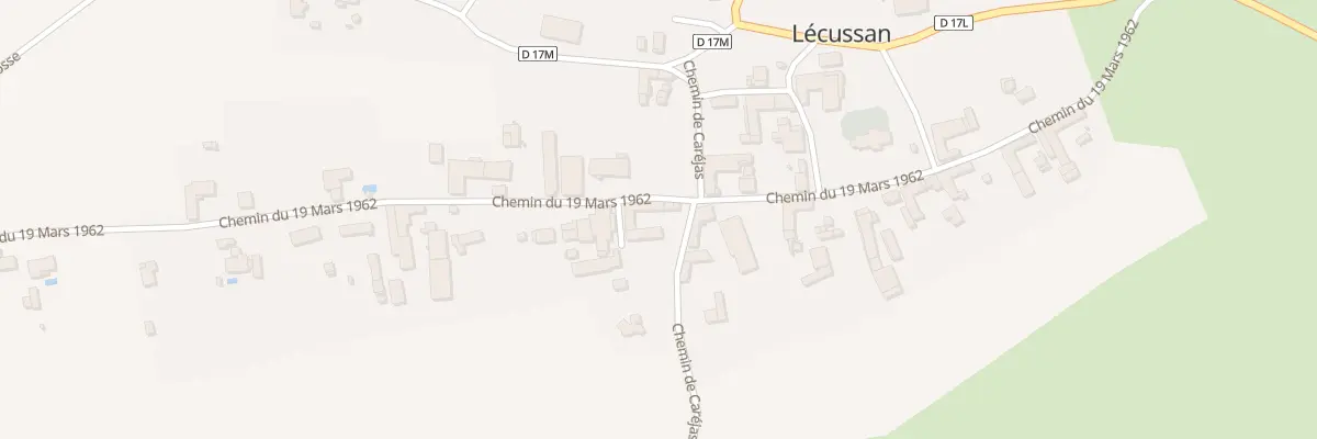 Plan du 40 Le Village à Lécussan