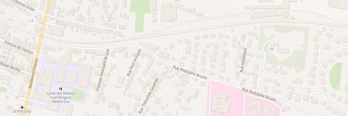 Plan du 12 Rue Rodolphe Bruzac à Bergerac