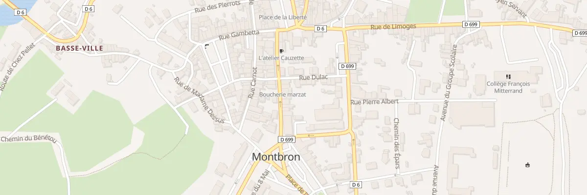 Plan du 10 Rue D’angoulême à Montbron