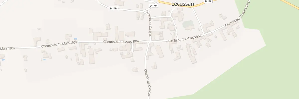 Plan du 30 Le Village à Lécussan