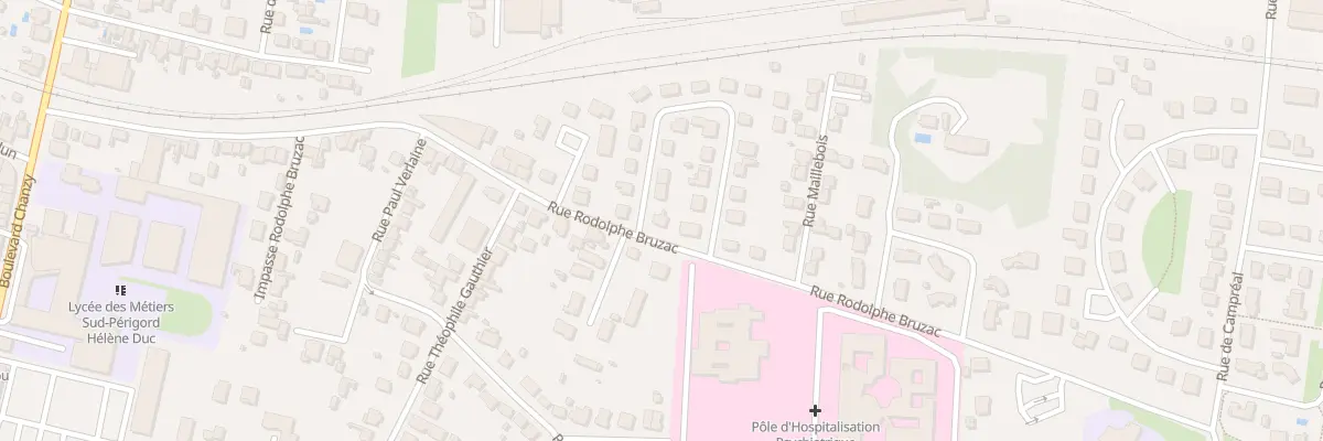 Plan du 22 Rue Rodolphe Bruzac à Bergerac