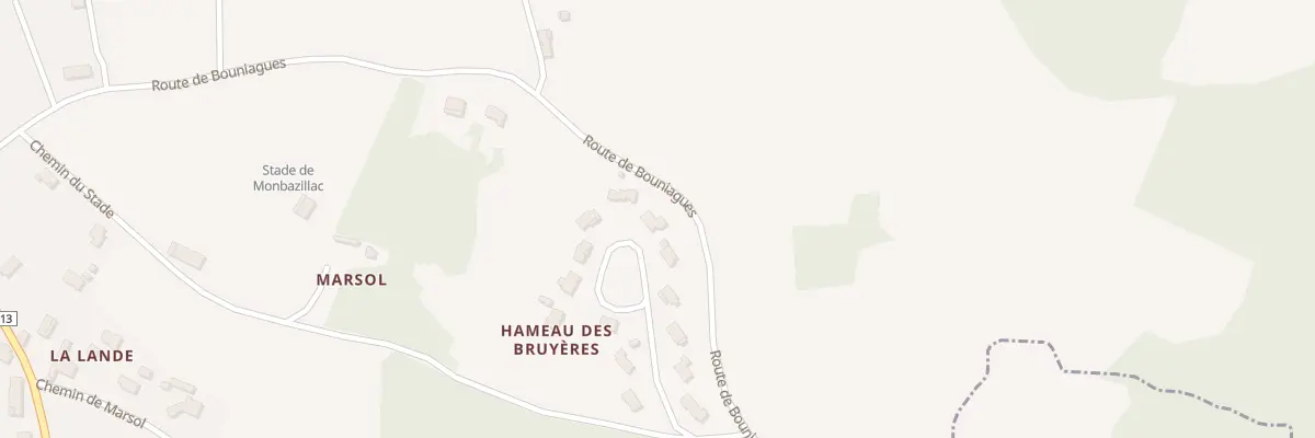 Plan du 180C Marsol à Monbazillac