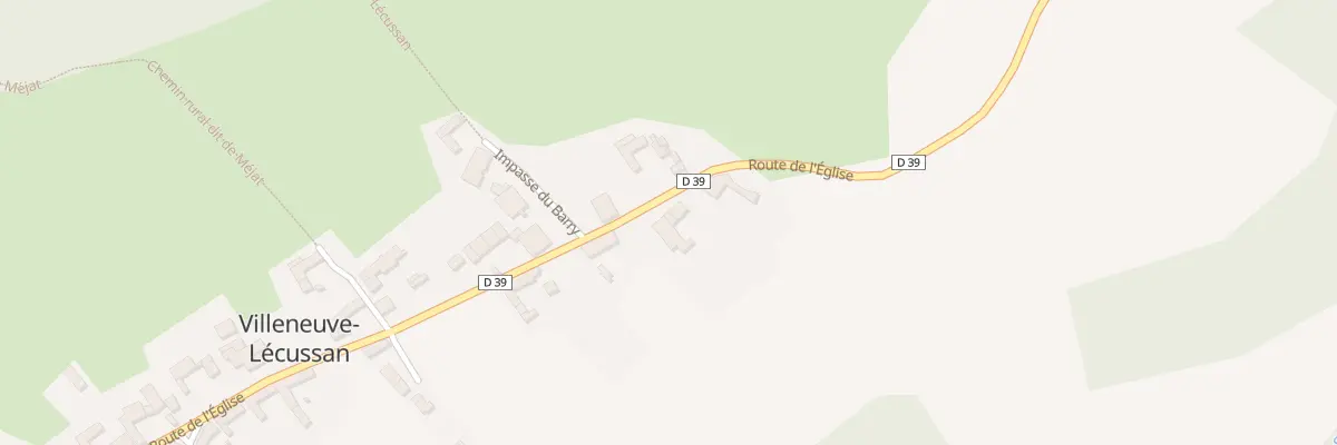 Plan du 484 Rte de l’Eglise à Villeneuve-Lécussan