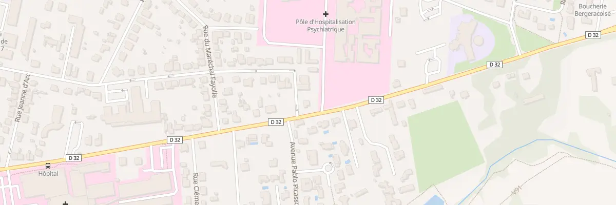 Plan du 72 Rue du Professeur Calmette à Bergerac