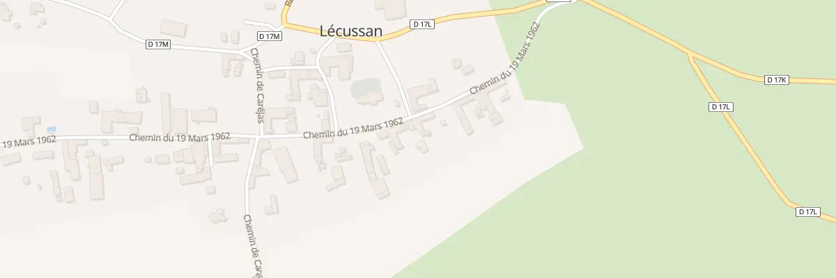 Plan du 870 Chem du 19 Mars 1962 à Lécussan