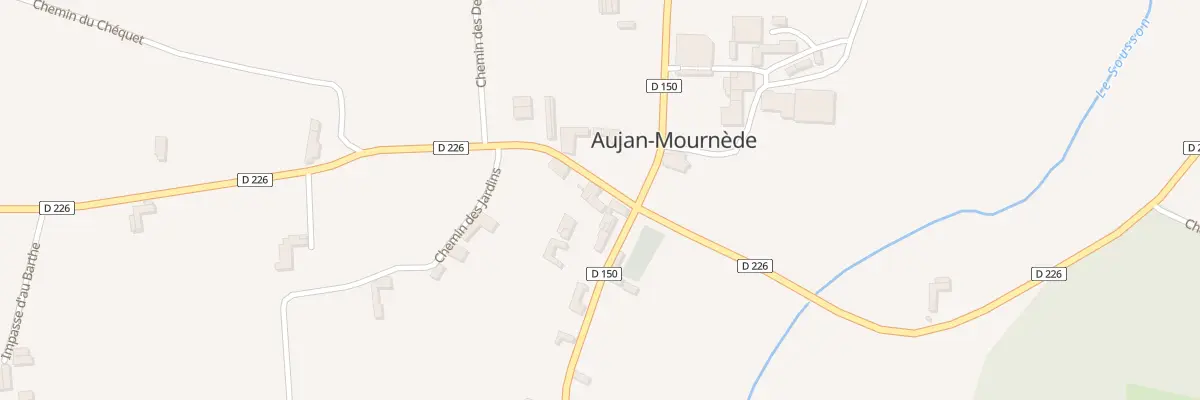 Plan du 5006 Au Village à Aujan-Mournède