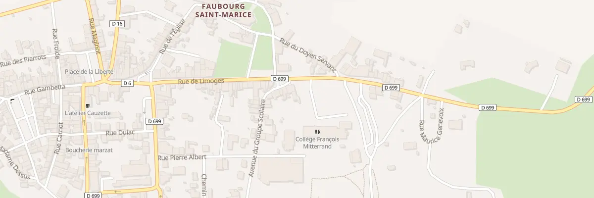 Plan du 2 Av du Groupe Scolaire à Montbron