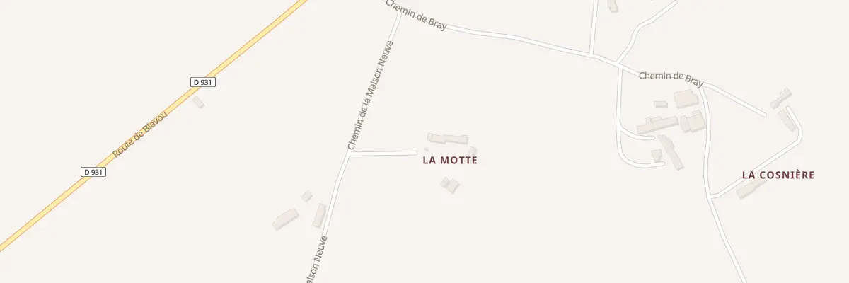 Plan du 39 La Motte à Parfondeval