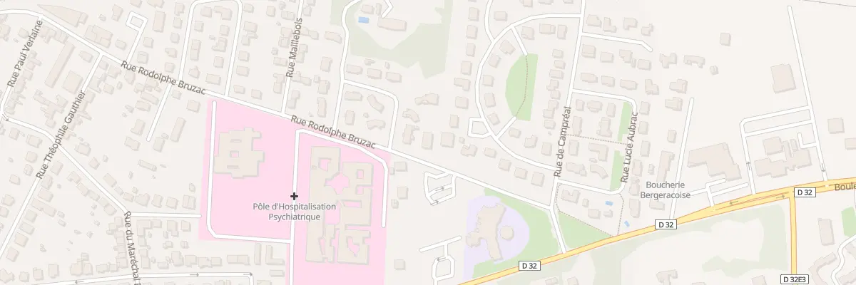 Plan du 9034 Rue Rodolphe Bruzac à Bergerac