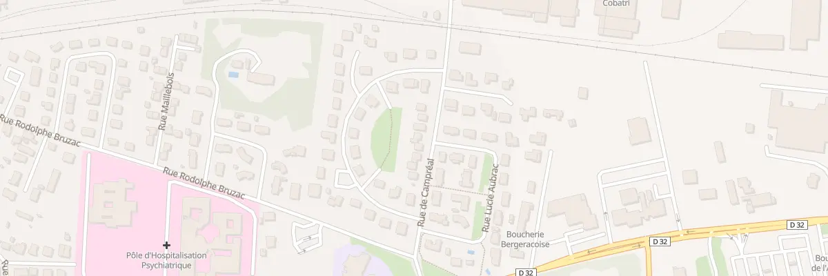 Plan du 14 Rue de Campréal à Bergerac