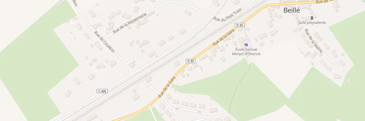 Plan du 8B Rue de la Gare à Beillé