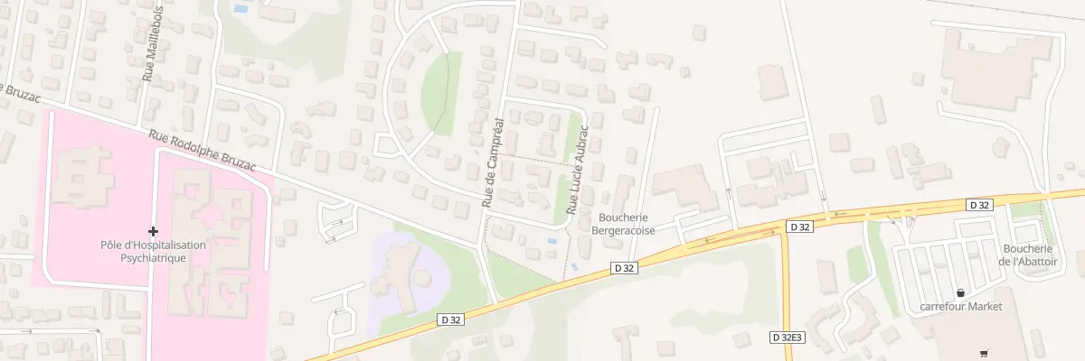 Plan du 5 Rue Lucie Aubrac à Bergerac