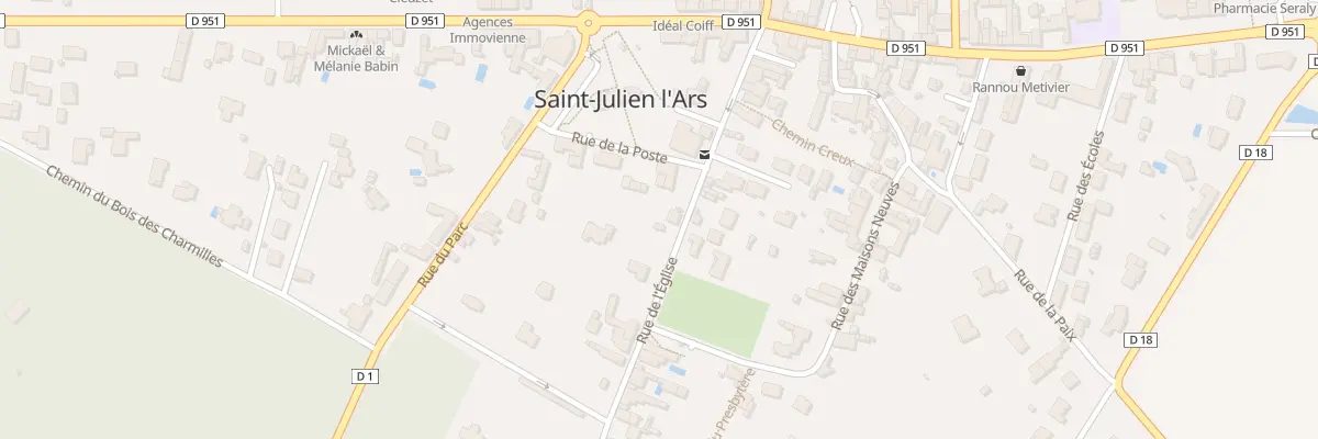 Plan du 8 Rue de l’Église à Saint-Julien-l’Ars