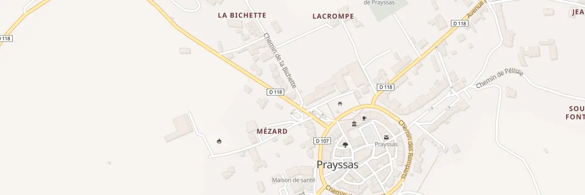 Plan du 2 Av Joseph Lacaze à Prayssas