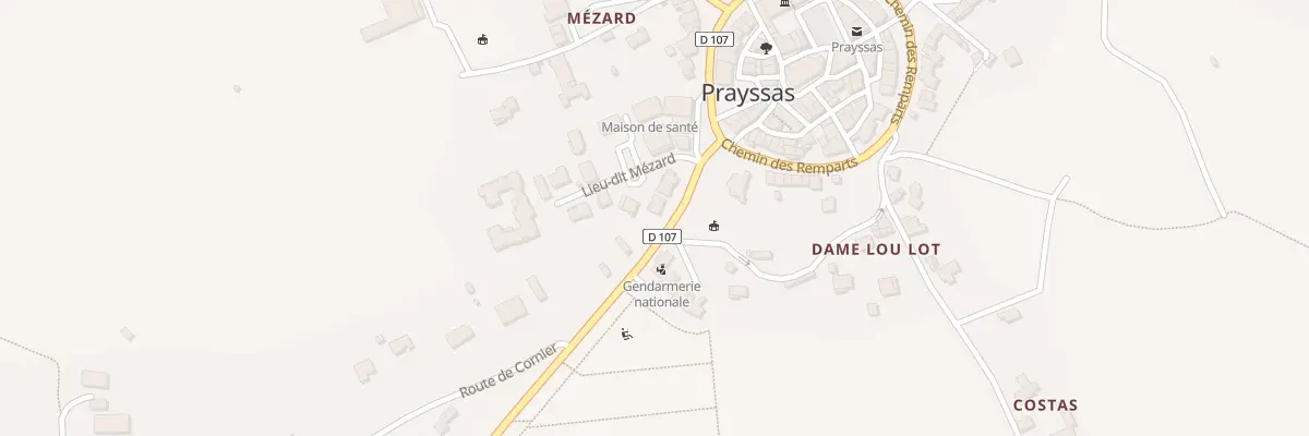 Plan du 5542 Mezard à Prayssas