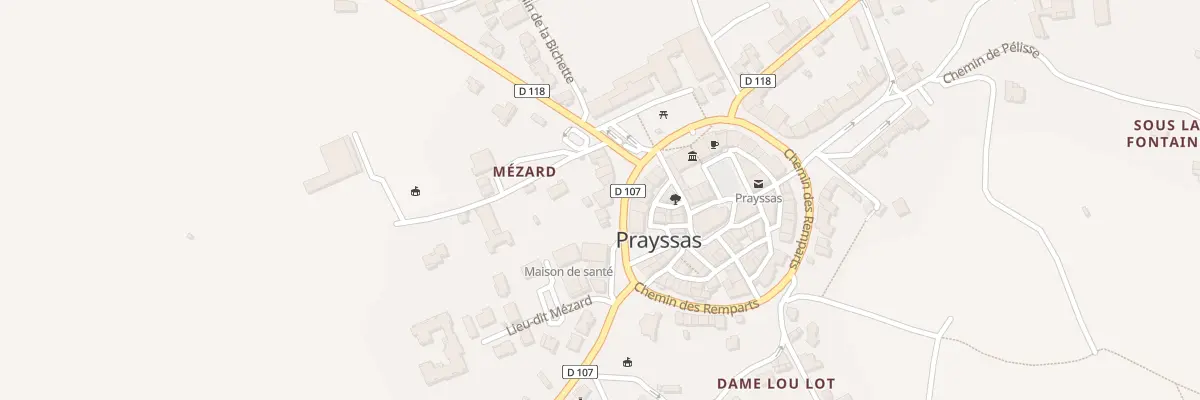Plan du 39 Che des Remparts à Prayssas