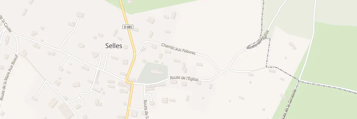 Plan du 77 Rte de l’Eglise à Selles