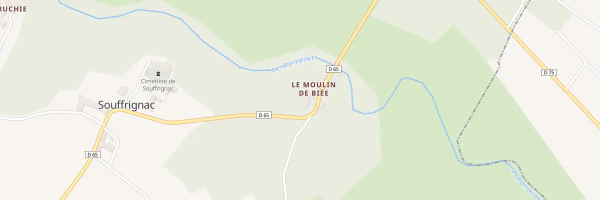 Plan du 2 Moulin de Biée à Souffrignac