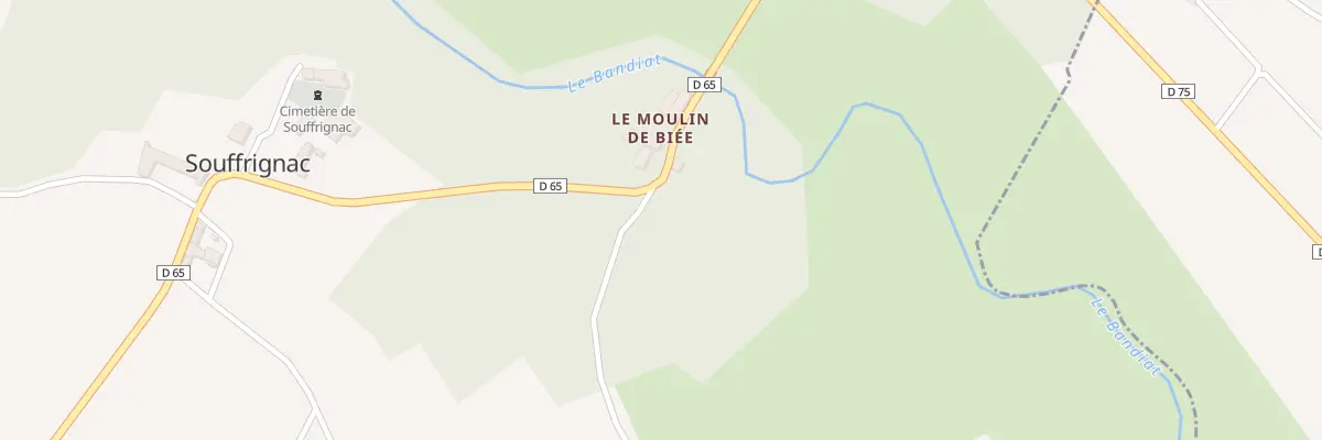 Plan du 1 Moulin de Biée à Souffrignac