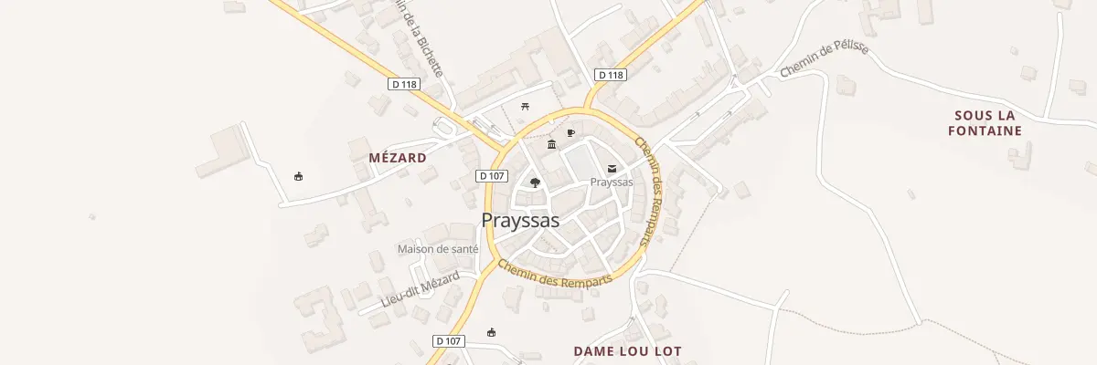Plan du 1 Rue Ernest Costes à Prayssas