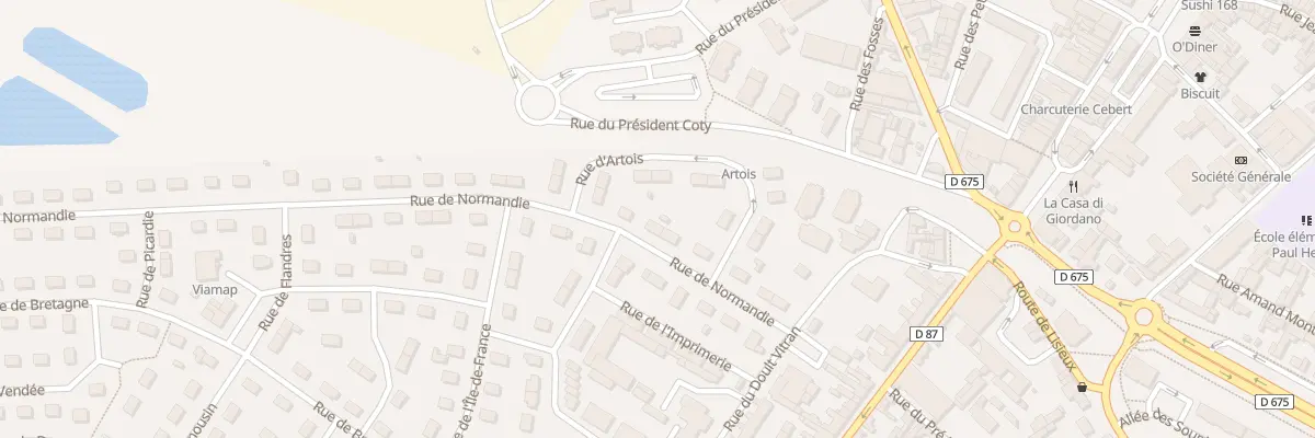 Plan du 10 Rue de Normandie à Pont-Audemer