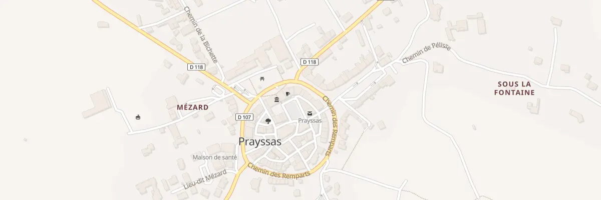 Plan du 10 Pl de l’Hôtel de Ville à Prayssas