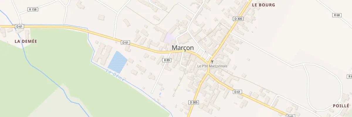 Plan du 2 Pl de L Eglise à Marçon