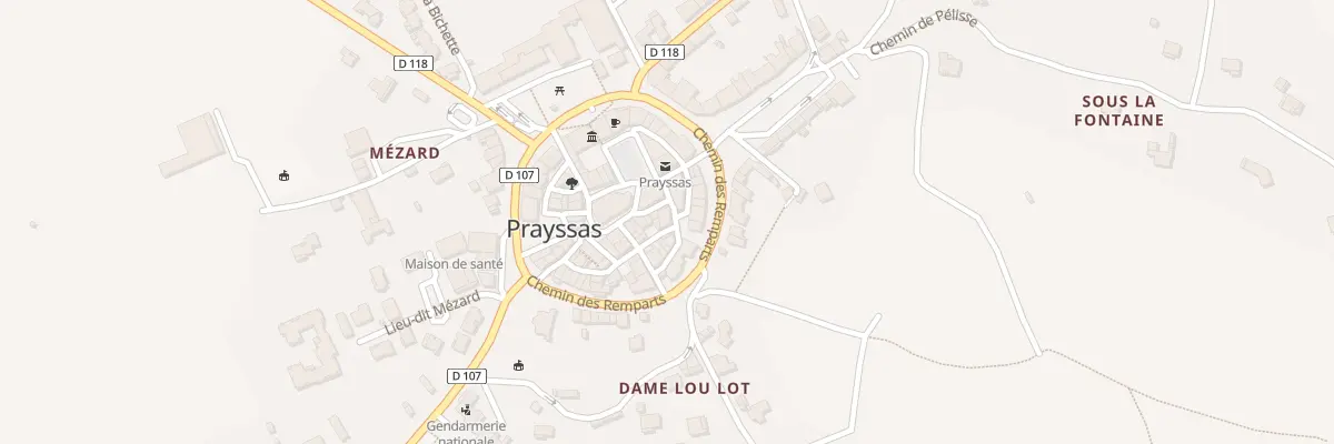 Plan du 195 Rue Philippe Pradelle à Prayssas