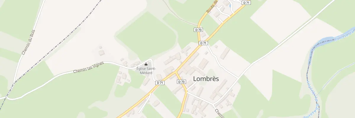 Plan du 38 Rte du Chêne à Lombrès