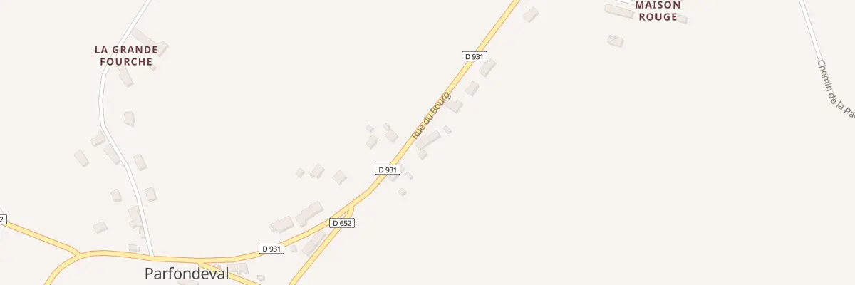Plan du 14 Le Bourg à Parfondeval