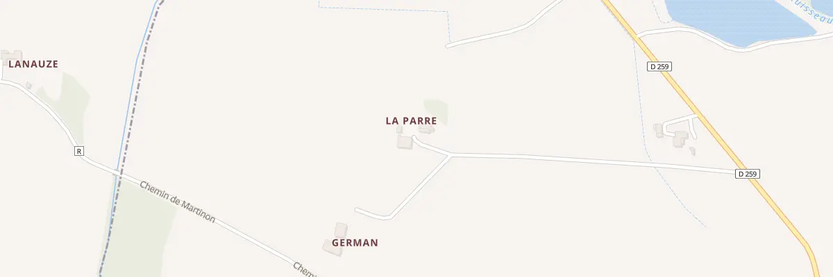 Plan du 5033 La Parre à Pouy-Roquelaure