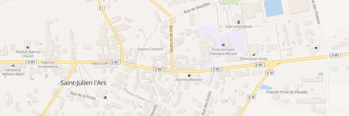 Plan du 2 Rue de la Vallée à Saint-Julien-l’Ars